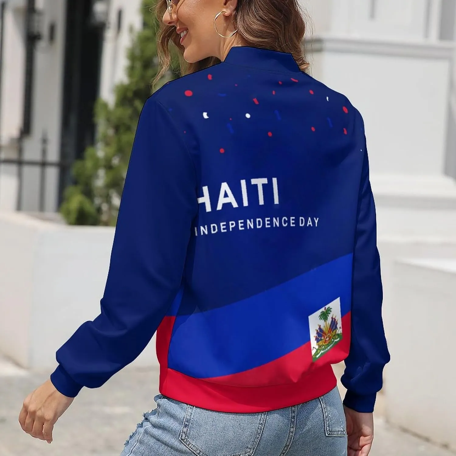 Haiti Flag Womens Zip Up Hoodies Cute Jackets Oversized Sweatshirts Fall Outfits Winter Clothes