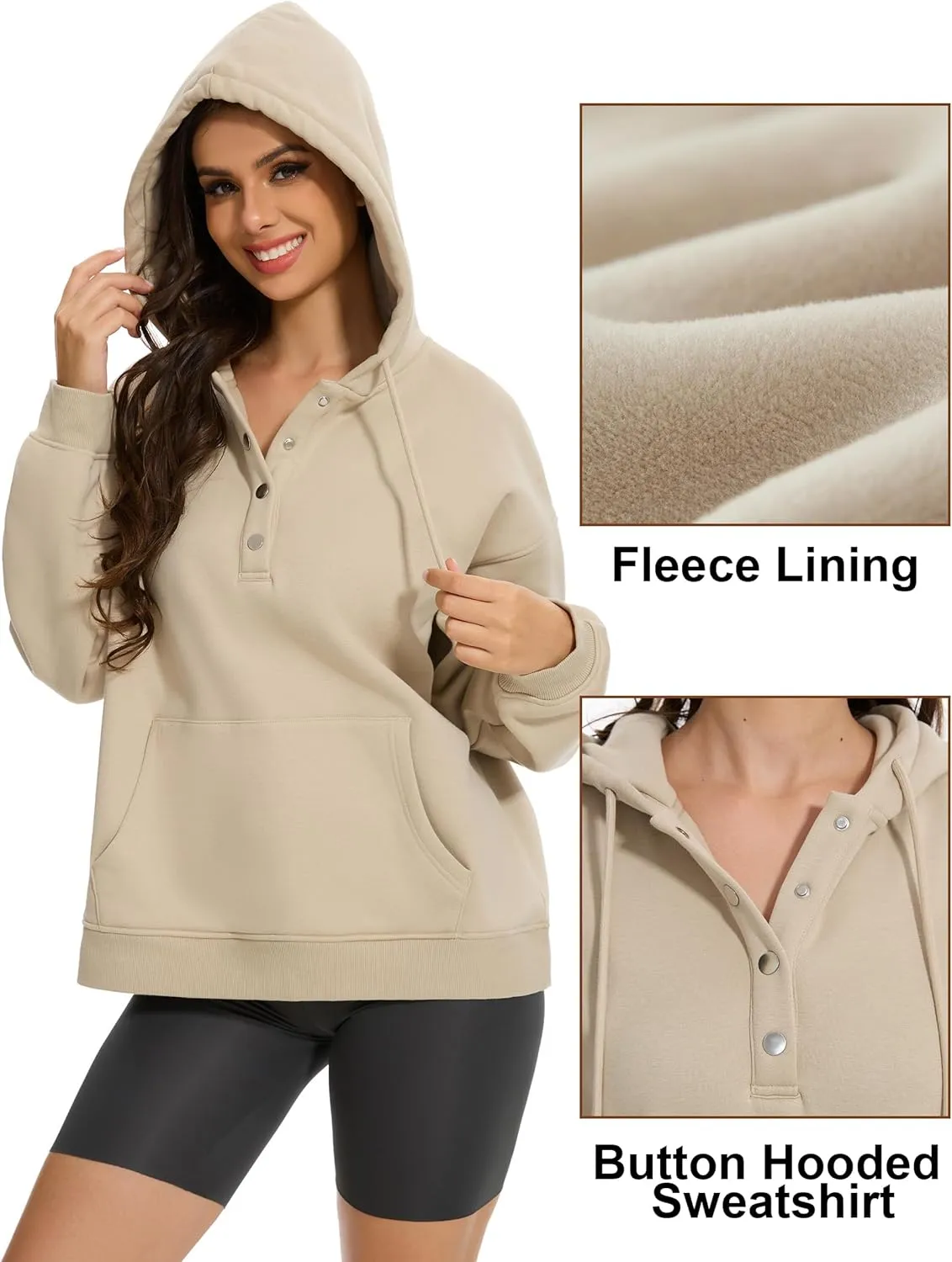 Halloween Womens Oversized Hoodies Fleece Sweatshirts Long Sleeve Sweaters Pullover Fall Outfits with Pocket