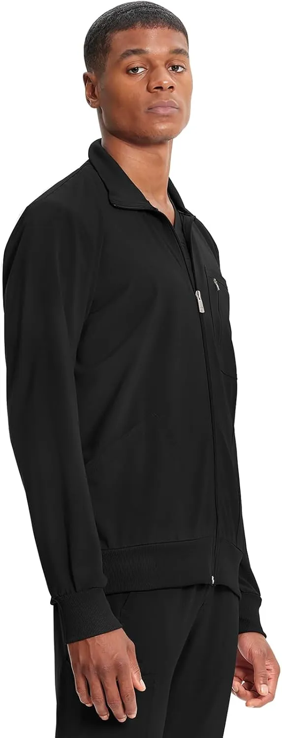 Infinity Cherokee Men's Zipper Warm-Up Jacket with Side Panels and Collar Cuffs CK305A