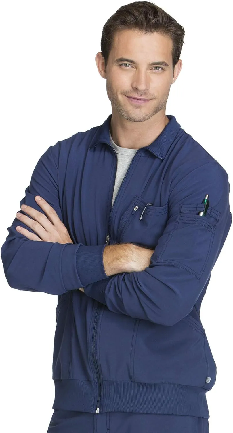 Infinity Cherokee Men's Zipper Warm-Up Jacket with Side Panels and Collar Cuffs CK305A