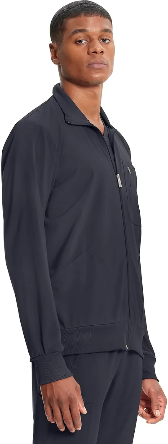 Infinity Cherokee Men's Zipper Warm-Up Jacket with Side Panels and Collar Cuffs CK305A
