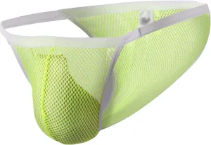 JEShifangjiusu Men's See Through Fishnet Bikini Briefs Low Rise Panties Underwear Sexy Mesh Sissy Thongs Lingerie