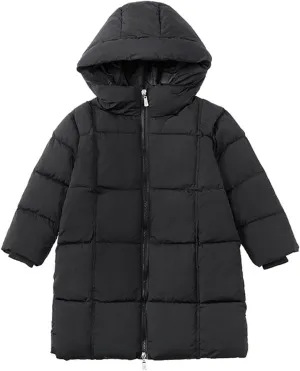 Kids Toddler Baby Girls Boys Winter Warm Thick Solid Cotton Long Sleeve Padded Jacket Coat Youth Jackets