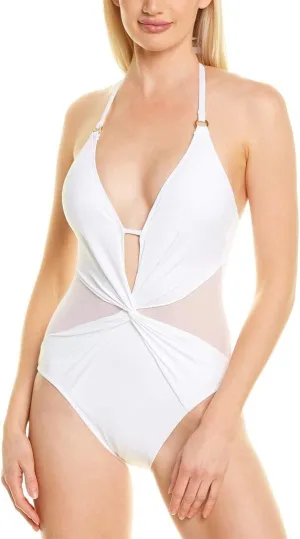 La Blanca Women's One Piece Swimsuit Plunge Tummy Control Bathing Suit