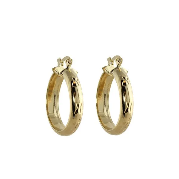 LAZER CUT THICK HOOPS