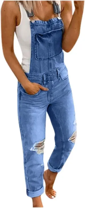 LCMTWX Women's Jeans Denim Overalls Ripped Washed Bib Jumpsuits Jeans Women's Jeans Womens Jeans Jeans for Women