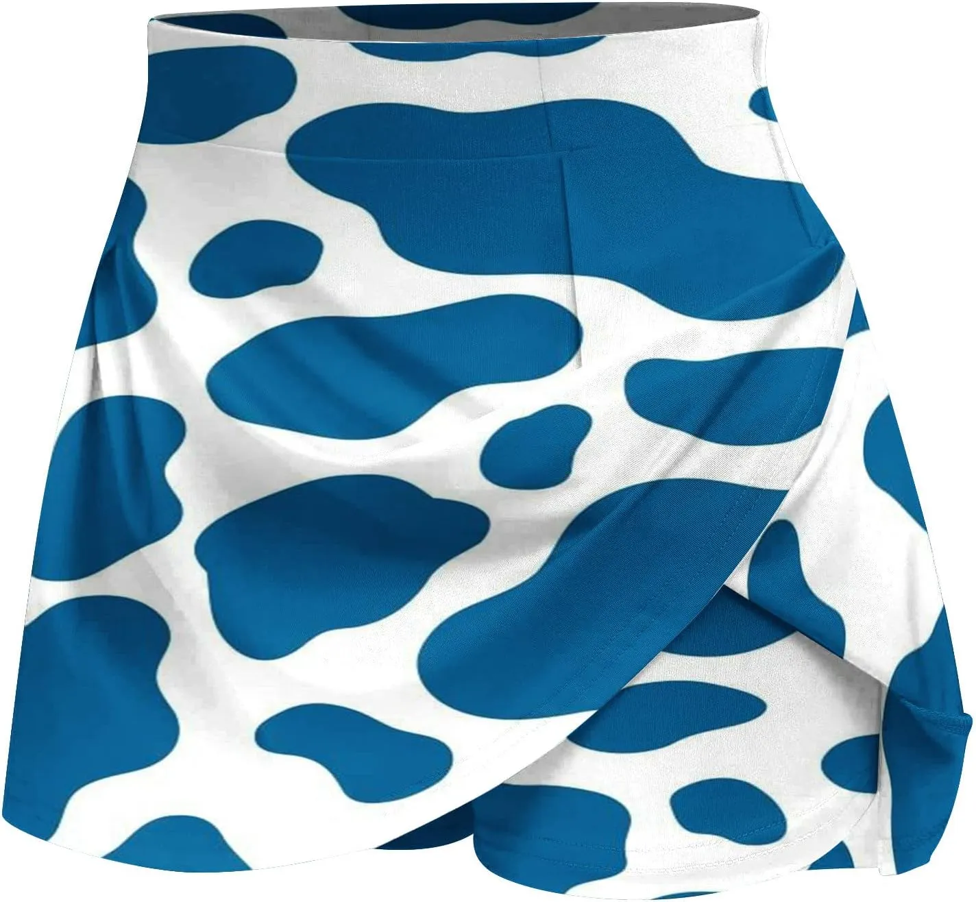 LFEOOST Women Tennis Skirt Golf Skorts Cow Print Athletic High Waisted Inner Shorts Sport Workout Pleated Pickleball Short