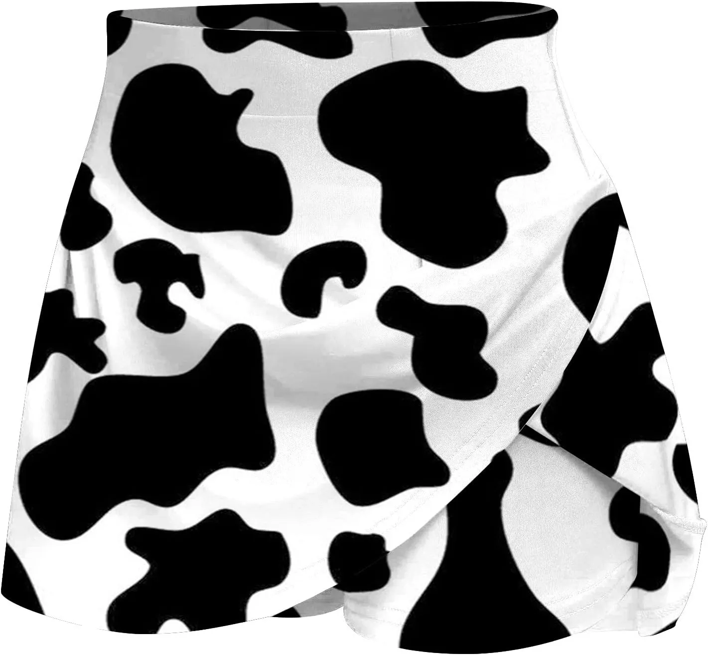 LFEOOST Women Tennis Skirt Golf Skorts Cow Print Athletic High Waisted Inner Shorts Sport Workout Pleated Pickleball Short