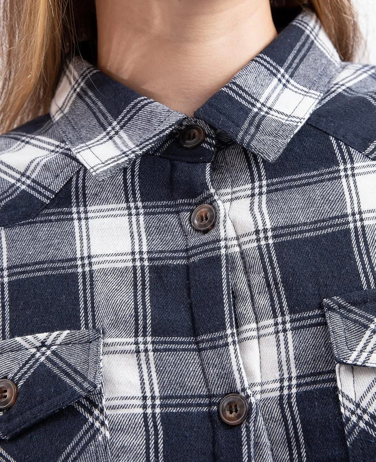 Lisskolo Women's Sherpa Flannel Jacket with Hand Pockets,Warm Fleece Lined Button Up Plaid Flannel Shirt Jackets