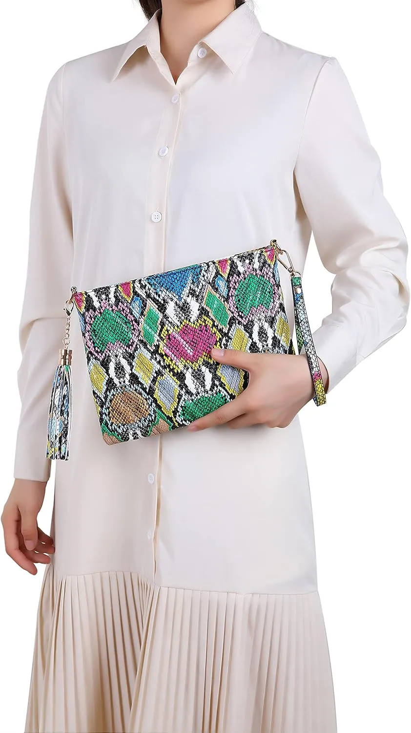 lola mae Women's Wristlet Handbags Simple Quilted Small Clutch Crossbody Bag