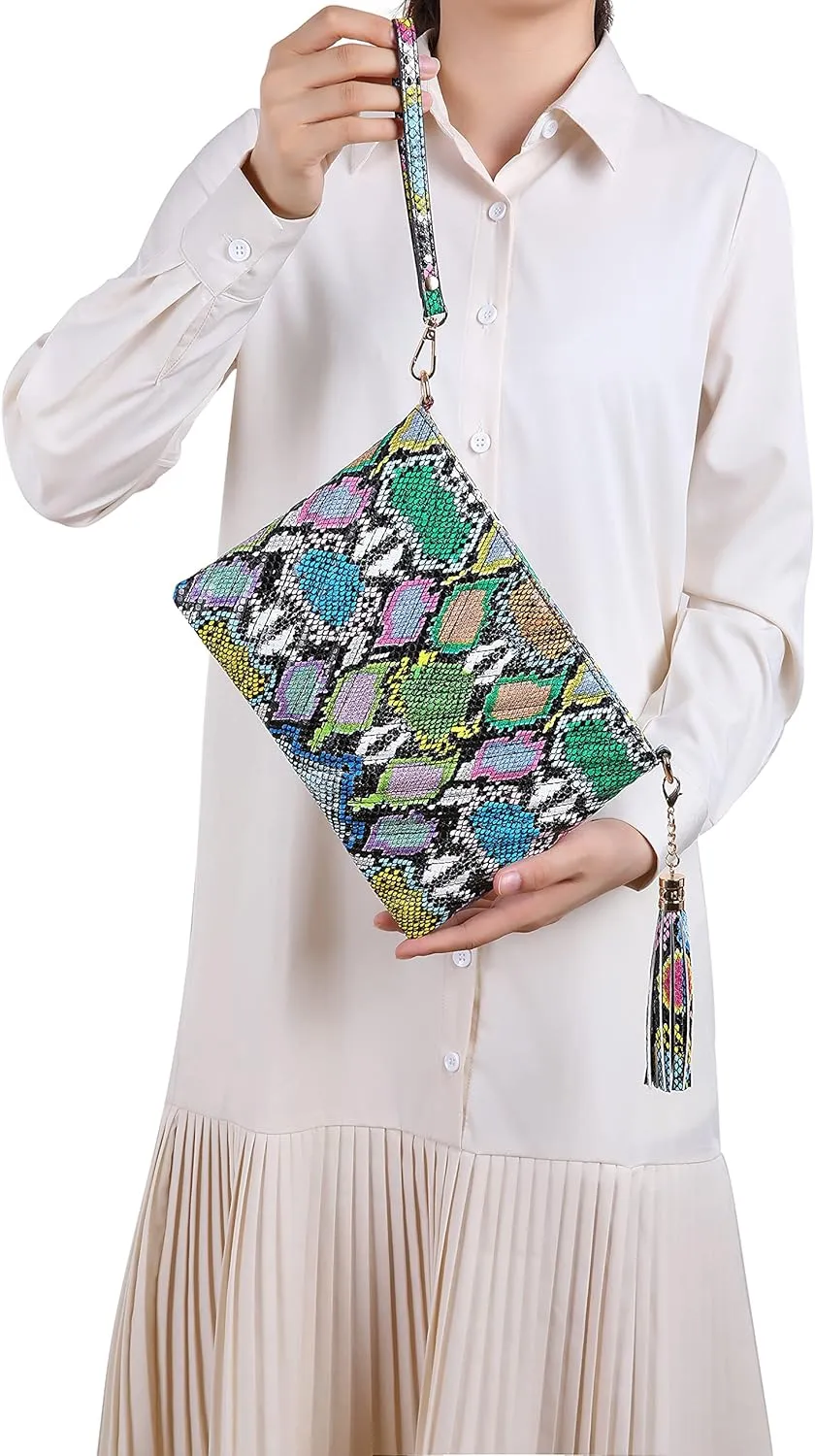 lola mae Women's Wristlet Handbags Simple Quilted Small Clutch Crossbody Bag