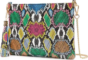lola mae Women's Wristlet Handbags Simple Quilted Small Clutch Crossbody Bag