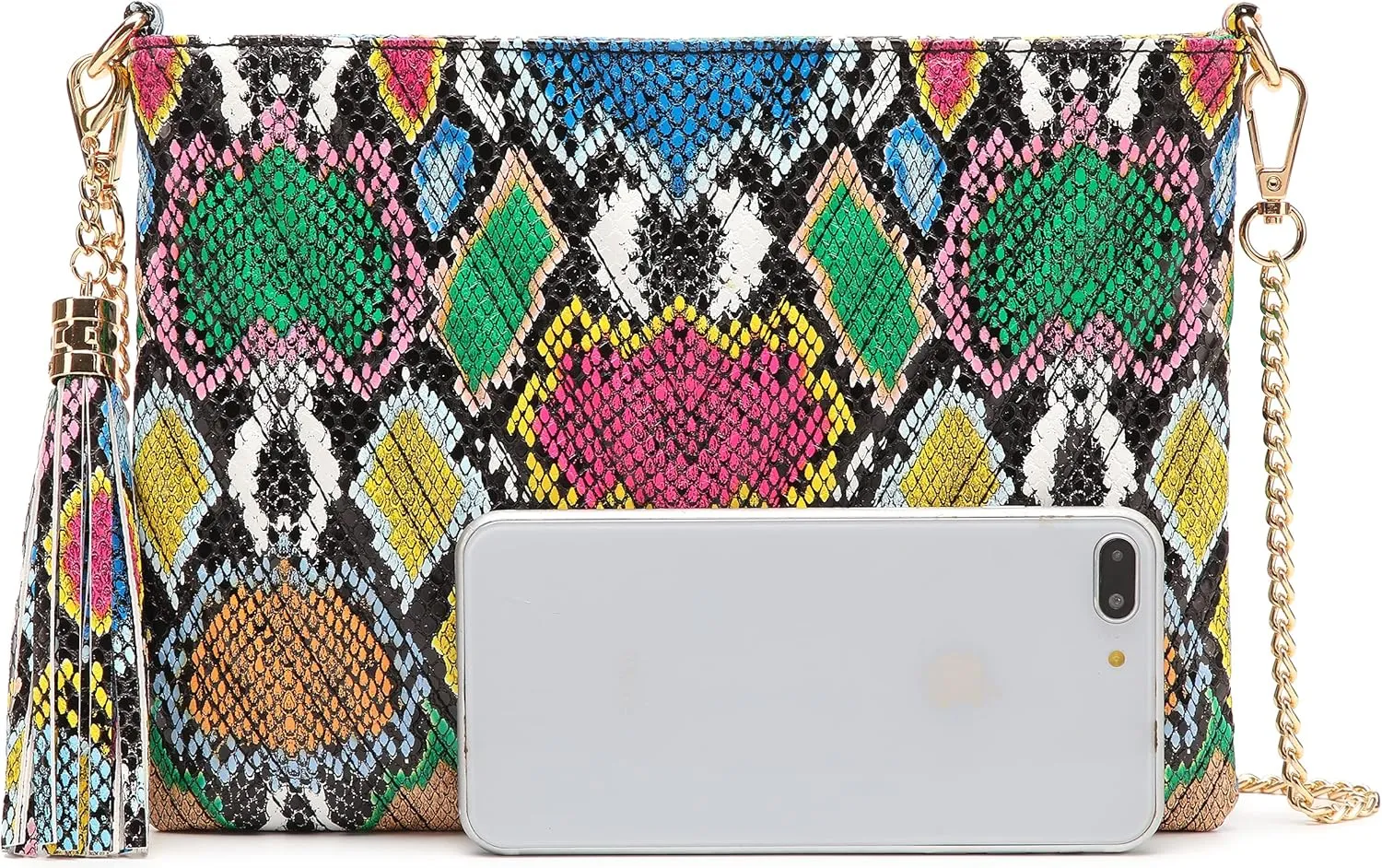 lola mae Women's Wristlet Handbags Simple Quilted Small Clutch Crossbody Bag