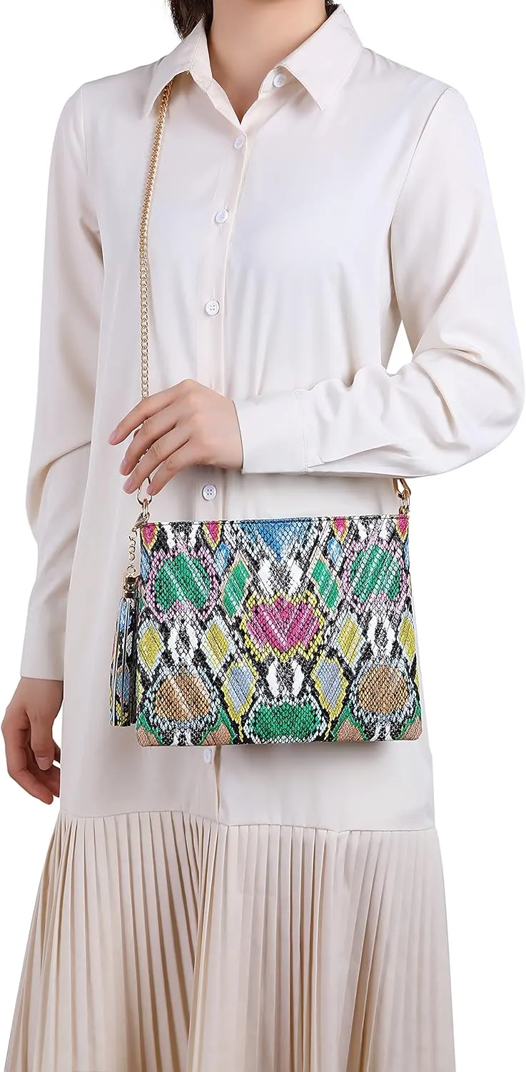 lola mae Women's Wristlet Handbags Simple Quilted Small Clutch Crossbody Bag