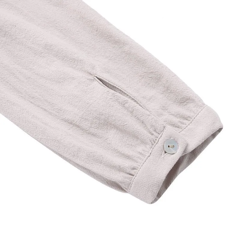 Loose Cotton Shirt Dress  | Zen