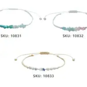 Lotus and Luna | Beachside Braided Pebble Bracelet | 10831