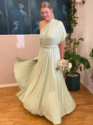 Luxe Avocado convertible Infinity dress with split Express NZ wide
