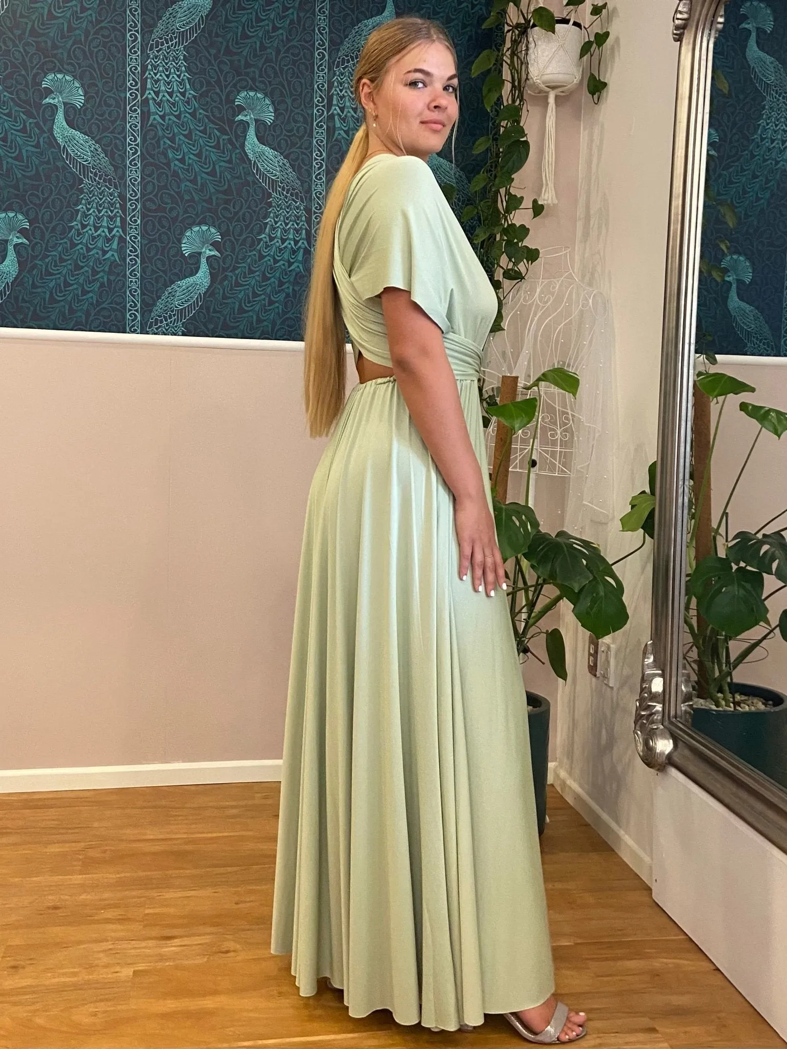 Luxe Avocado Flower Girl Infinity dress Express NZ wide