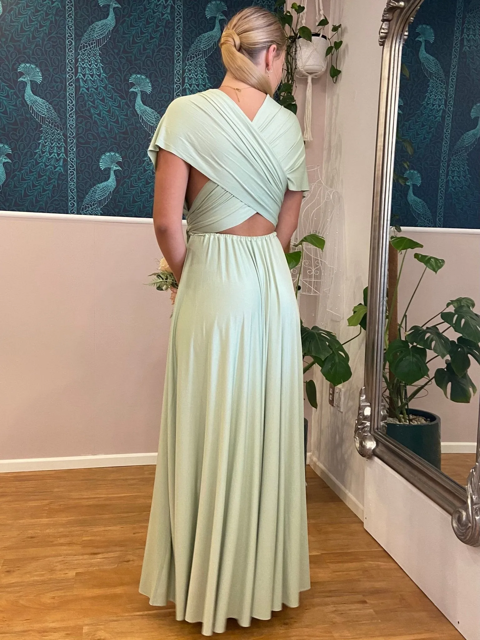 Luxe Avocado Flower Girl Infinity dress Express NZ wide