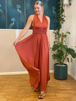 Luxe Burnt Orange Convertible Infinity bridesmaid dress