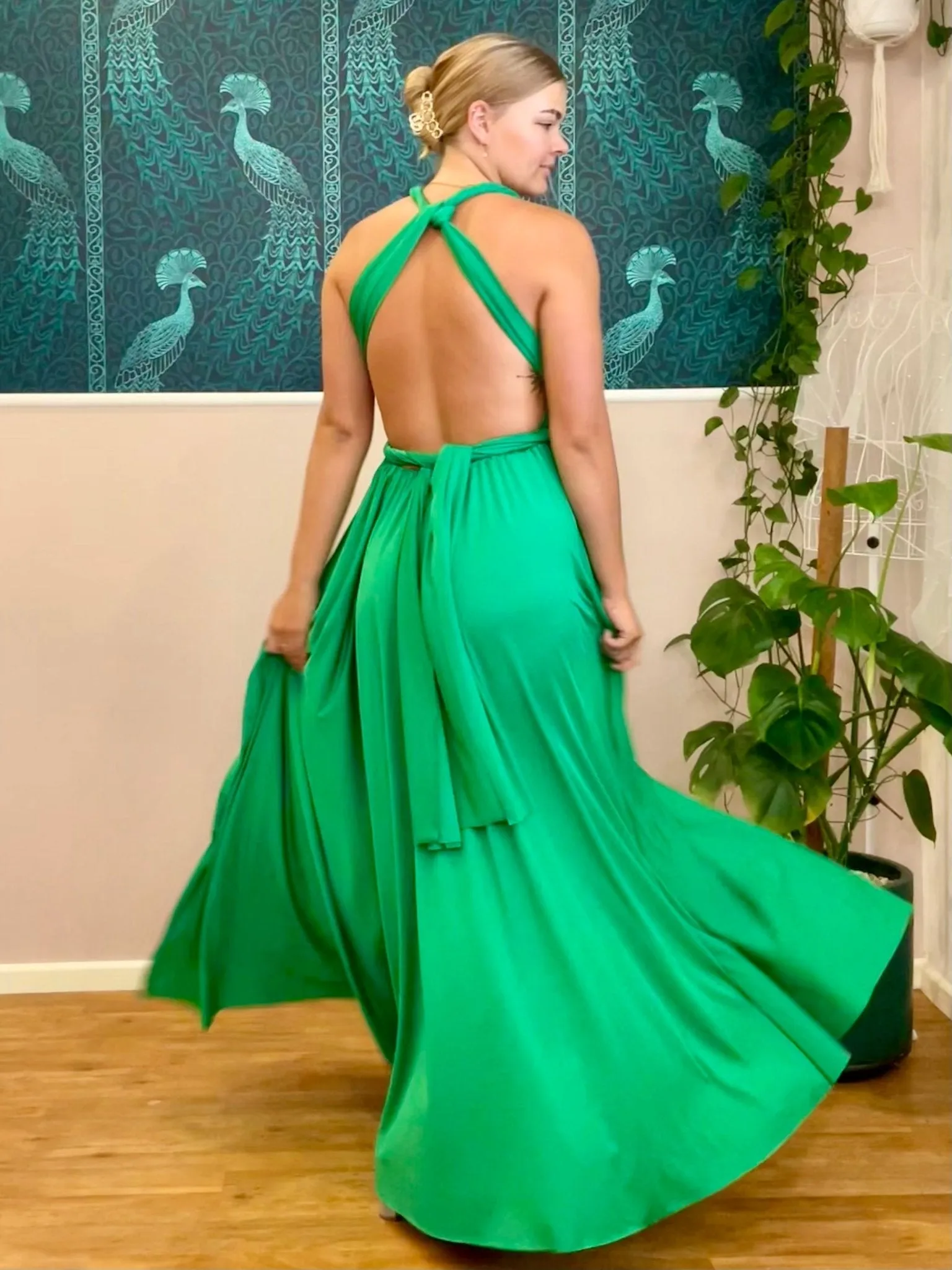 Luxe Emerald Convertible Infinity bridesmaid dress Express NZ wide
