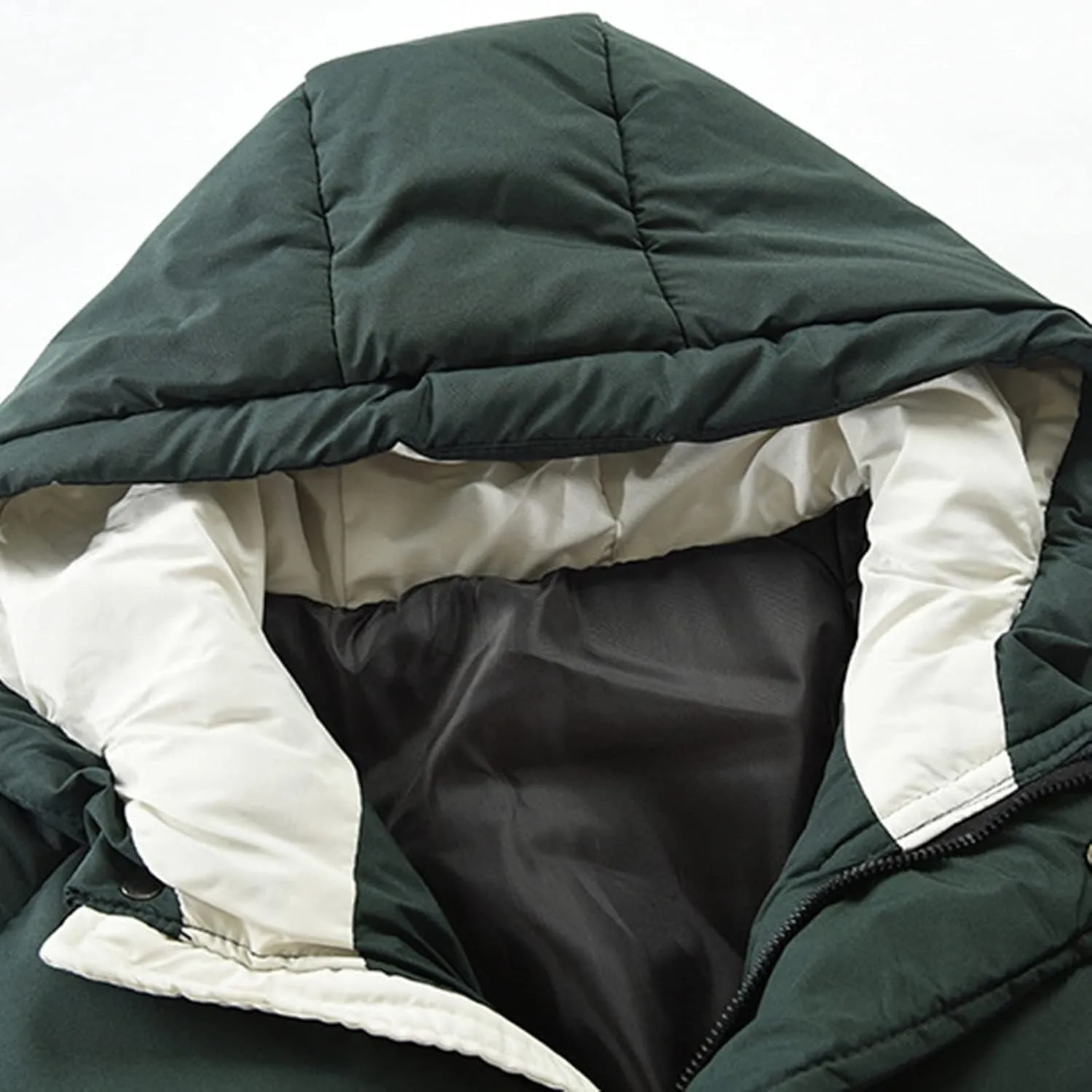 Mens Autumn And Winter Fashion Casual Solid Color Padded Warm Cotton Coat Cotton Padded Winter Jackets Men
