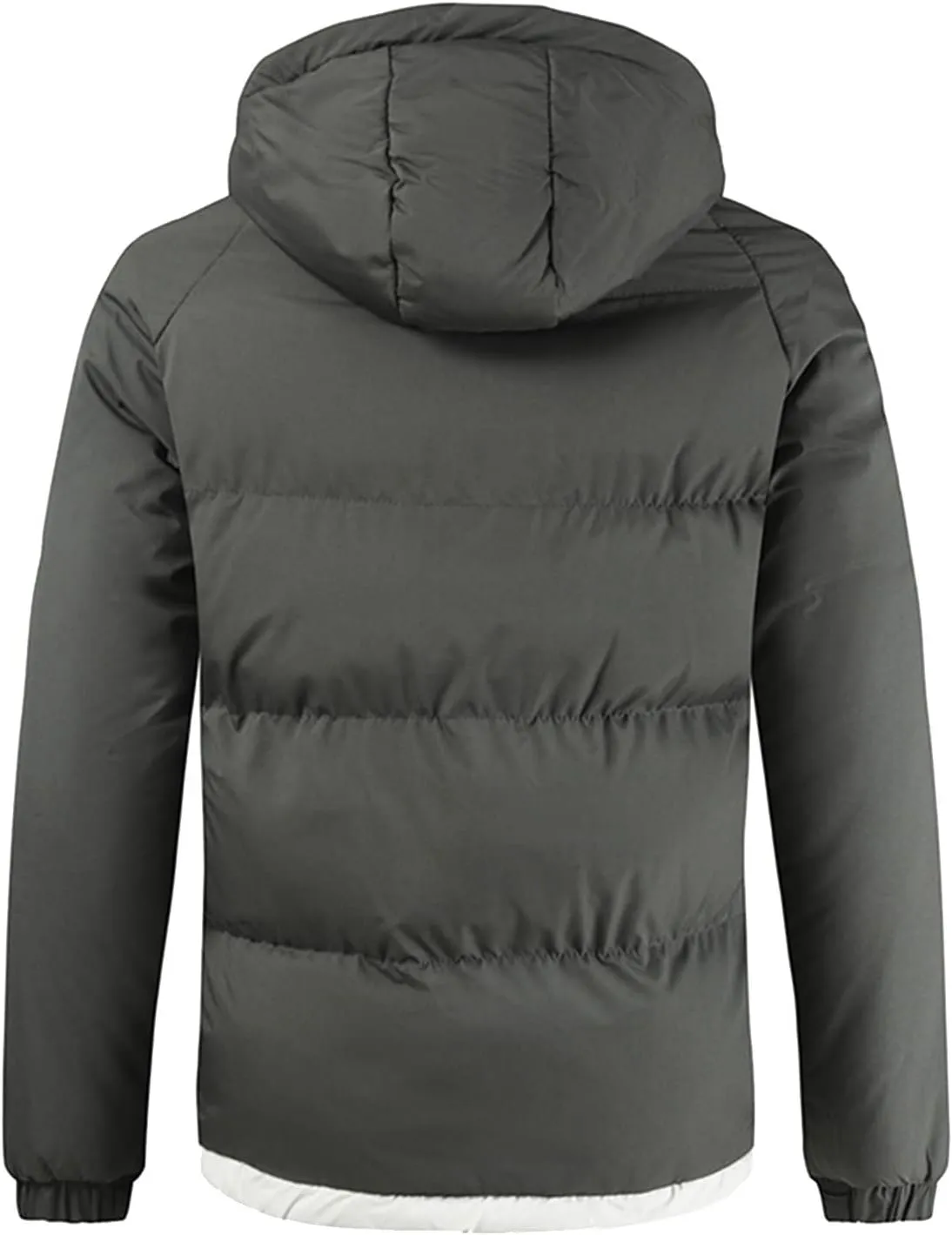 Mens Autumn And Winter Fashion Casual Solid Color Padded Warm Cotton Coat Cotton Padded Winter Jackets Men