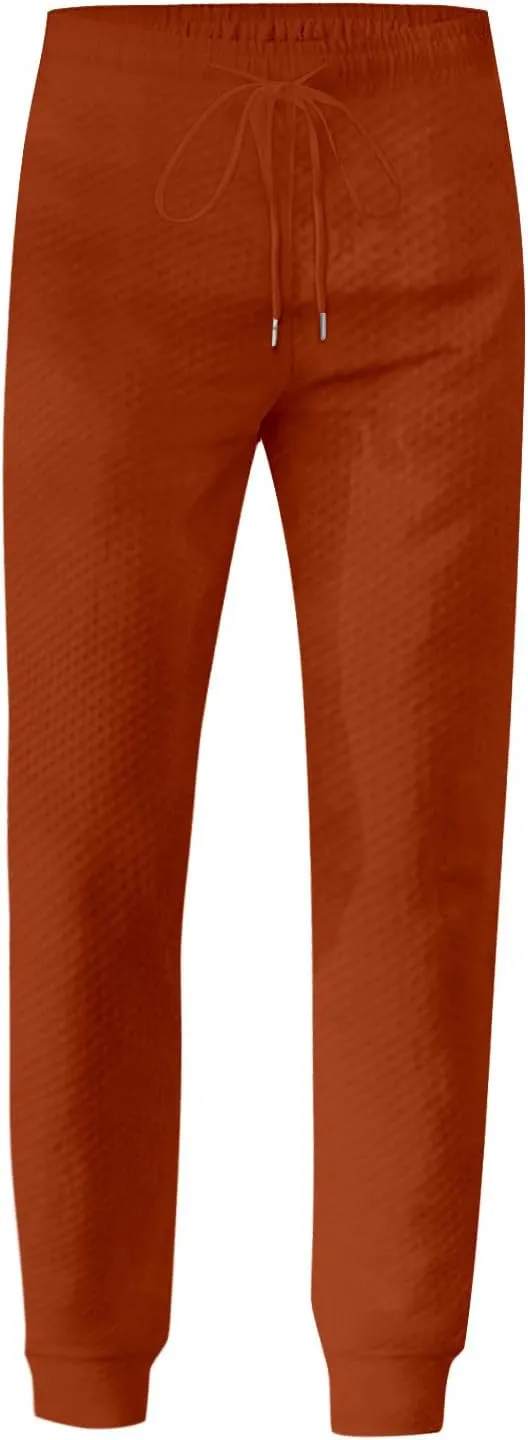 Mens Casual Jpggers Pants Slim Fit 2024 Straight Leg Sweatpants with Pockets Drawstring Waist Home Lounge Trousers