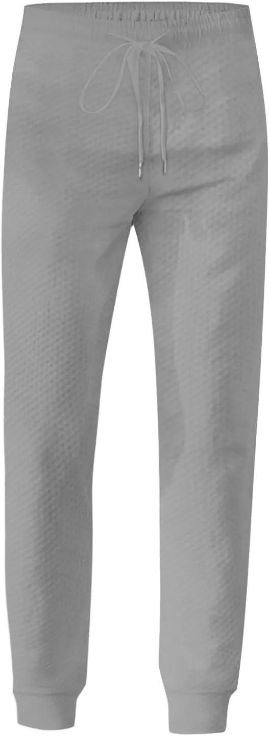 Mens Casual Jpggers Pants Slim Fit 2024 Straight Leg Sweatpants with Pockets Drawstring Waist Home Lounge Trousers