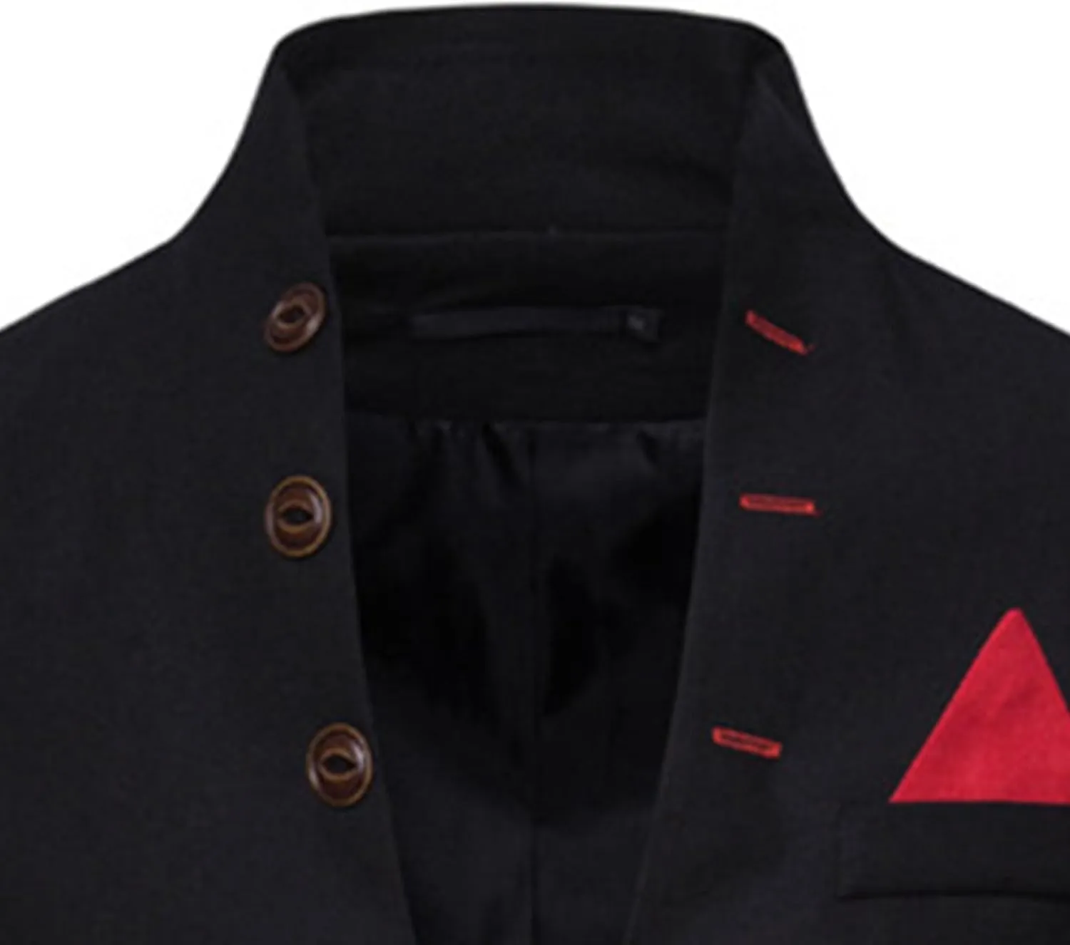 Mens Slim Fit Blazer Jacket Button Stand Collar Solid Suit Coats Casual Business Dress Blazer Coat