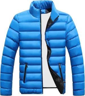 Men's Winter Jackets Male Cotton Padded Hoodless Long Sleeve Coat Man Warm Casual Skinny Quilted Jacket