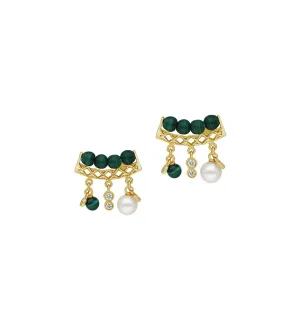 Mira malachite earrings