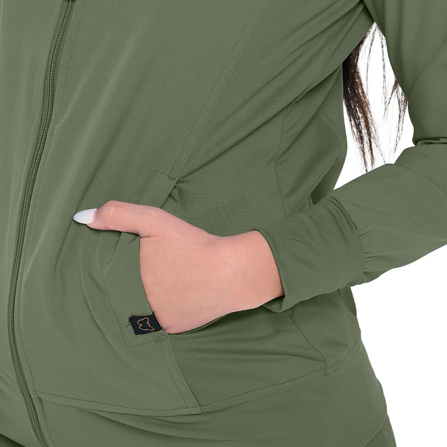 Monarch Uniforms Womens Scrub Jacket Zippered Warm-up Jacket