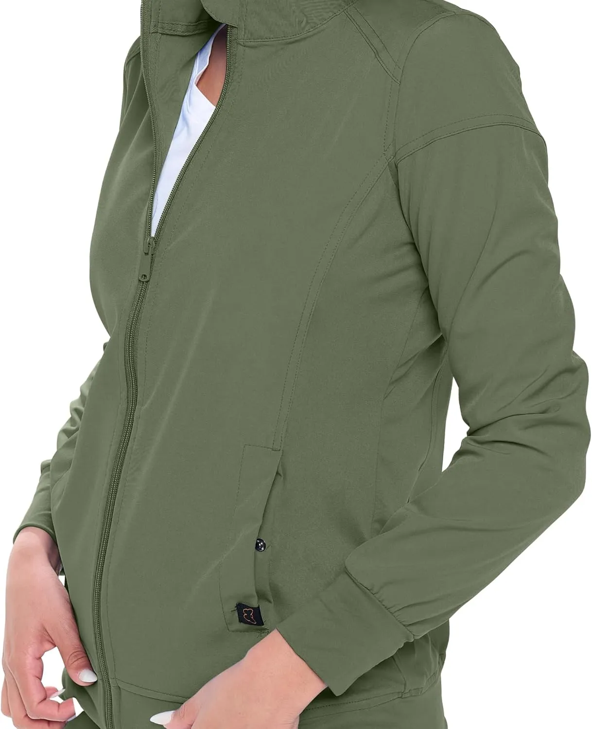 Monarch Uniforms Womens Scrub Jacket Zippered Warm-up Jacket