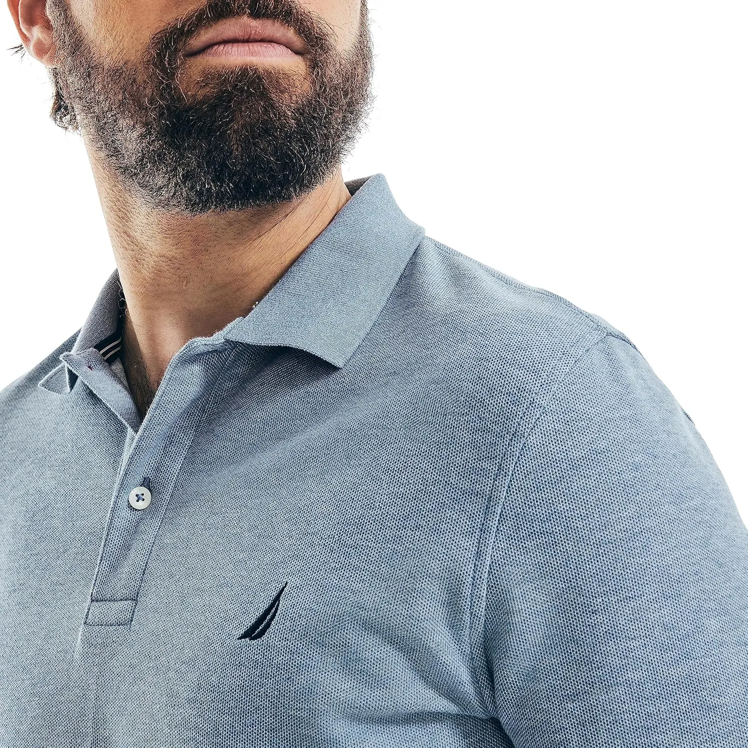 Nautica Men's Classic Short Sleeve Solid Performance Deck Polo Shirt
