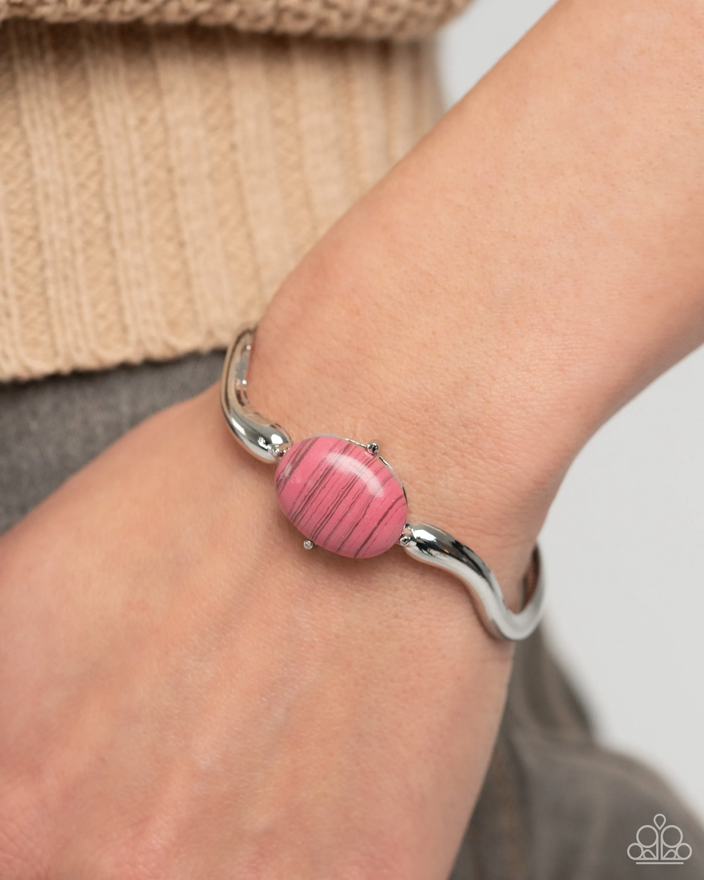 Necklaces Striped Season - Pink SET