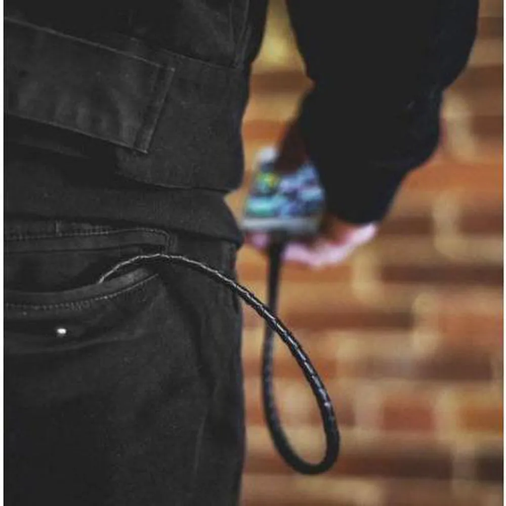 [OPEN BOX] KYTE  and  KEY Whip 1M Black Leather Lightning Cable