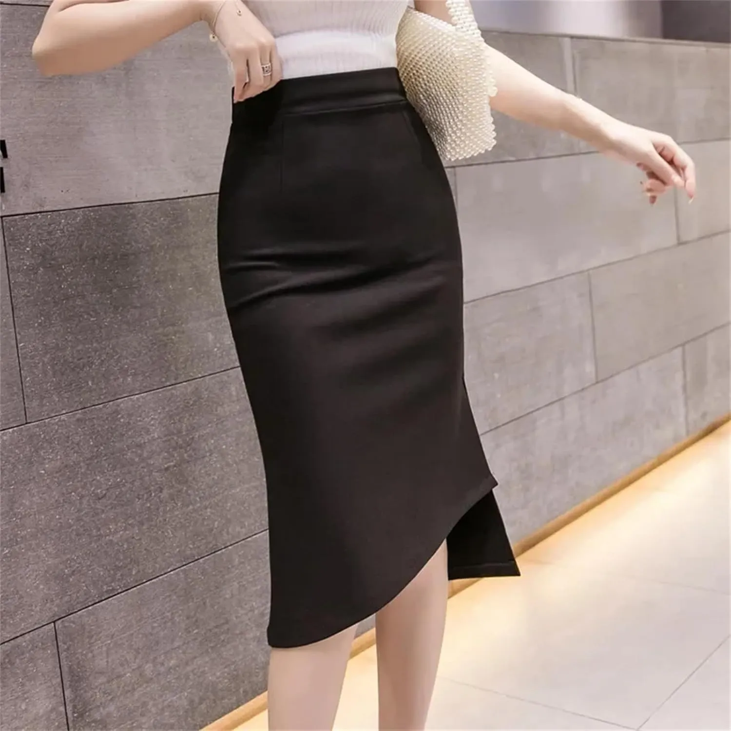 Oversized High Waist Long Skirts Korean Midi Skirt Women Ladies Streetwear Skirt