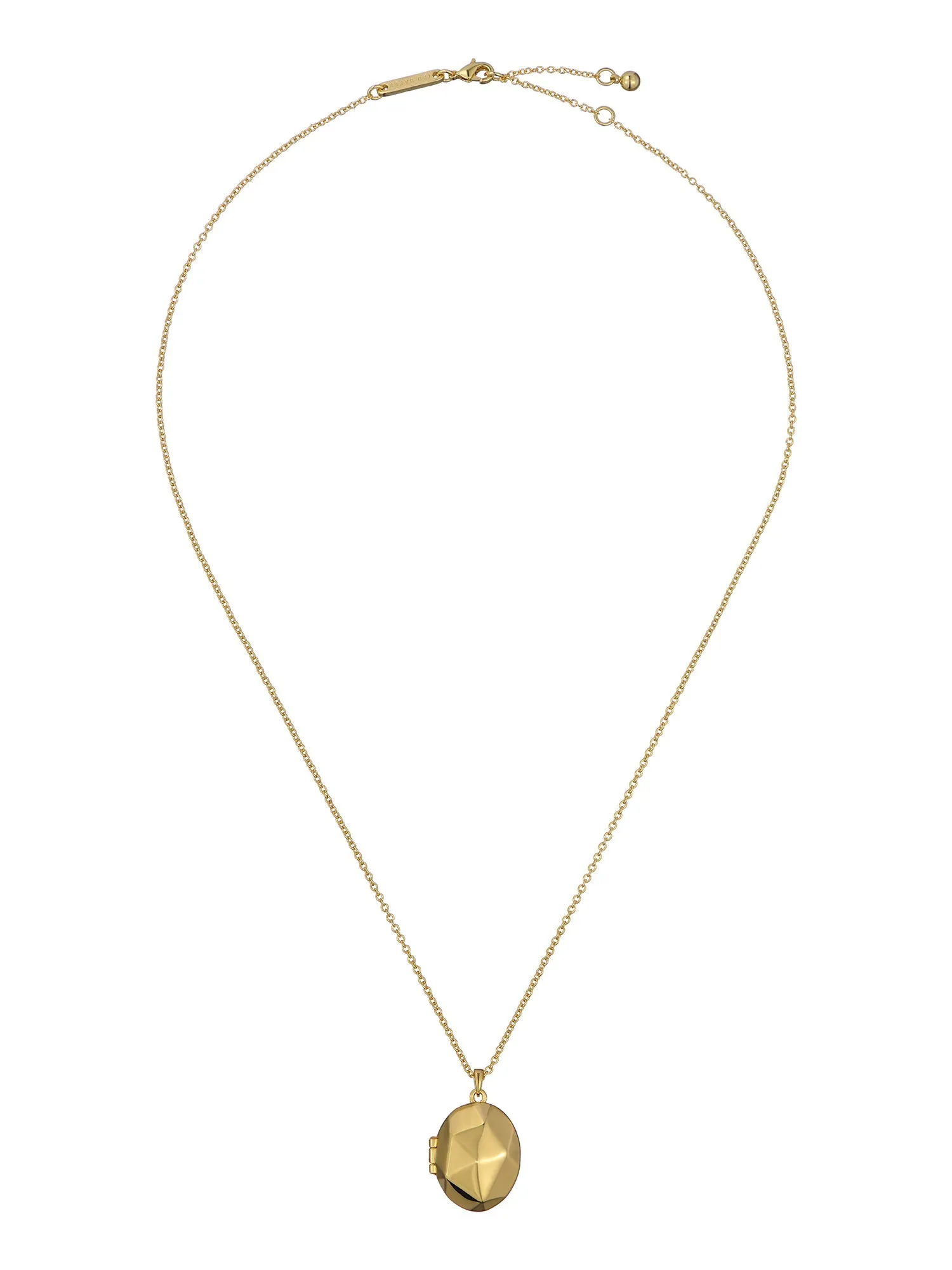 Pamel Pebble Stone Pendant Necklace Metal-Gold