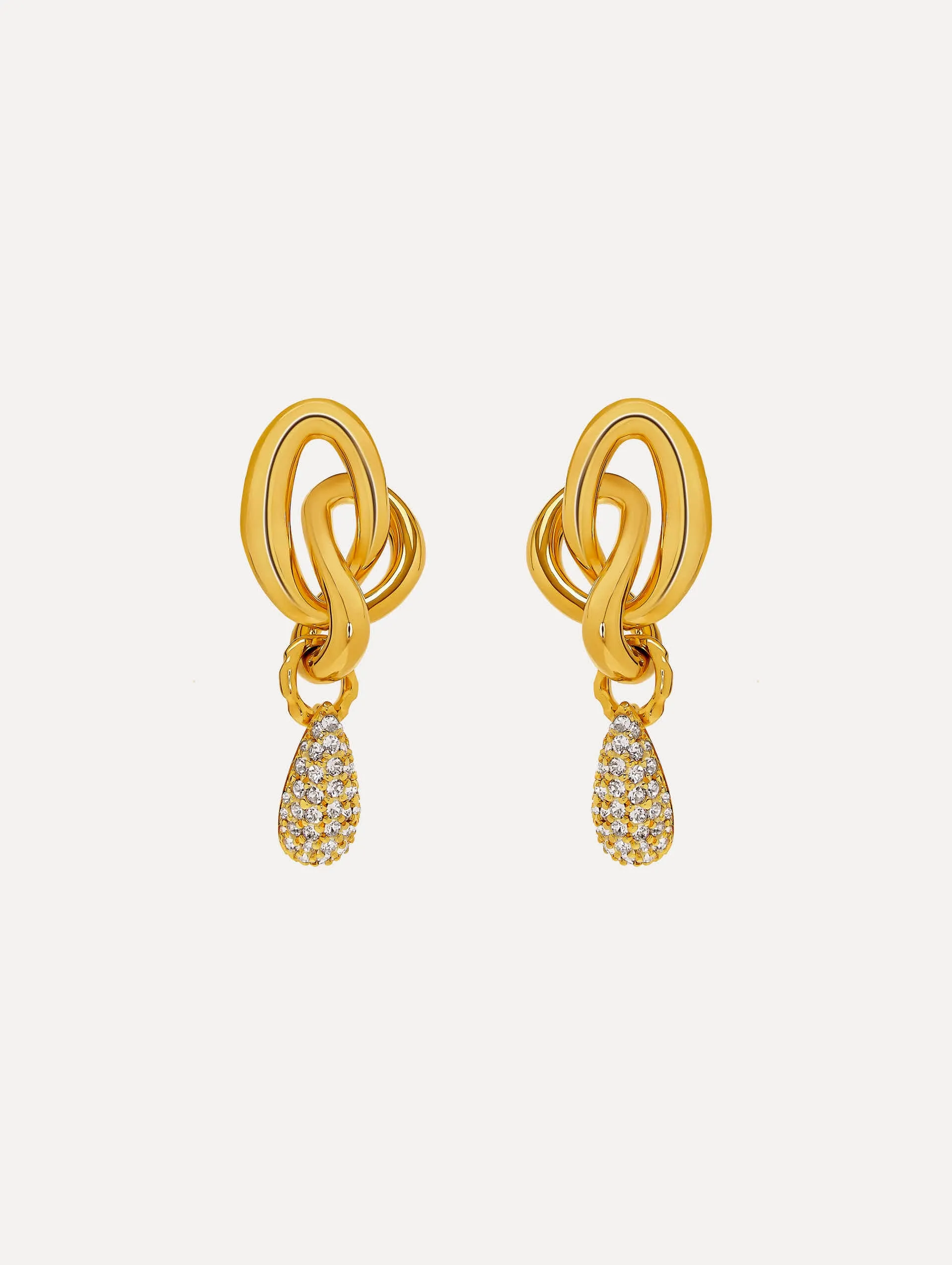 Pavé O Knot Earrings
