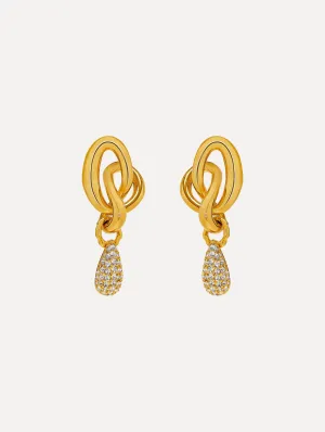 Pavé O Knot Earrings