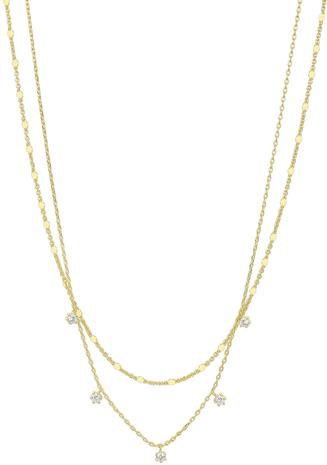 PAVOI 14K Gold Plated Star, Coin, Butterfly, Lightning Cluster Pendant Necklace for Women