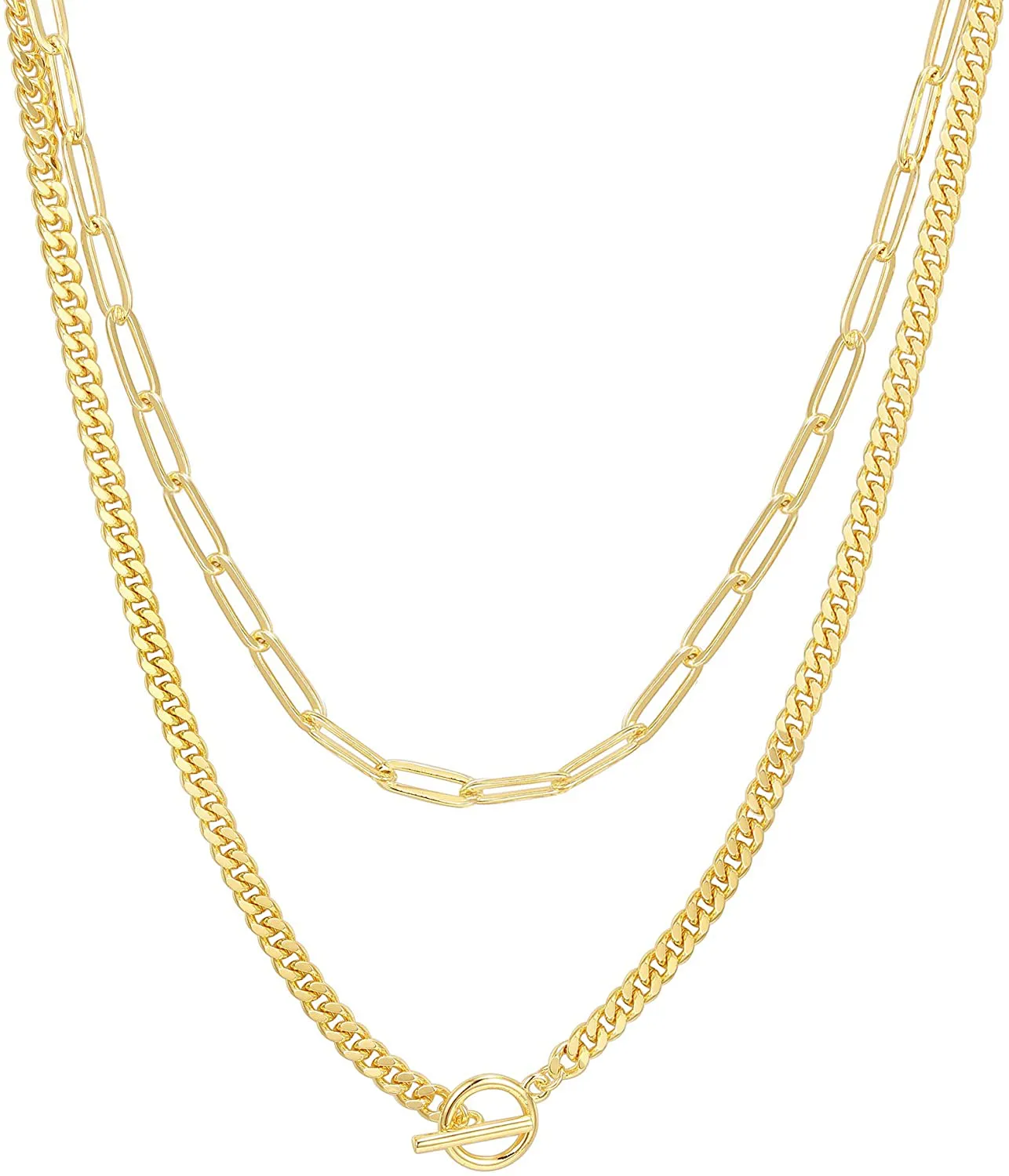 PAVOI 14K Gold Plated Star, Coin, Butterfly, Lightning Cluster Pendant Necklace for Women