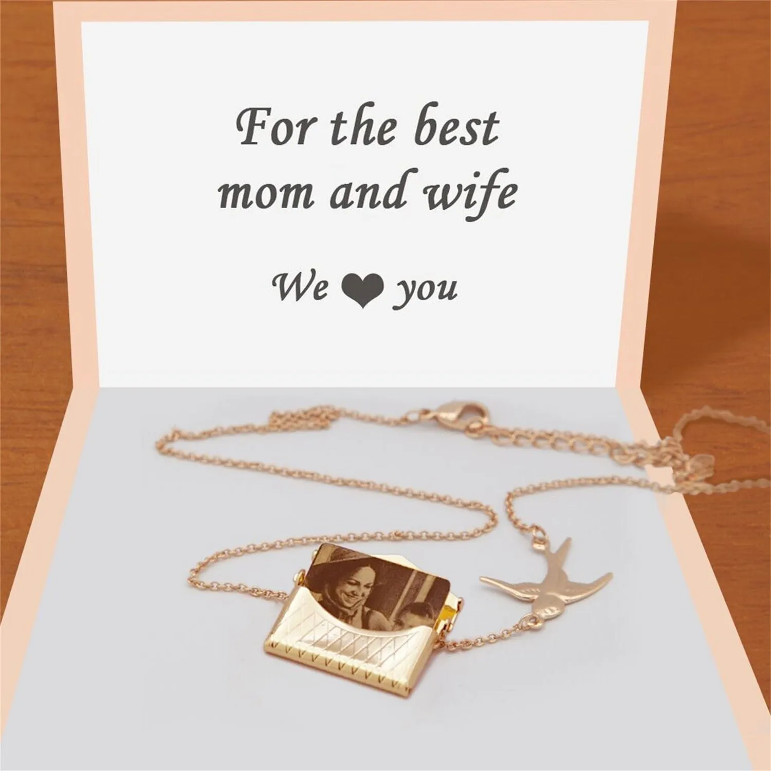 Personalized Custom Handbag Customized  Photo Necklace Collar Chain Pendant Engraved Name Jewelry Hidden Photo Jewelry Gift