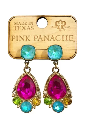 Pink Panache Multi Color Teardrop Earring