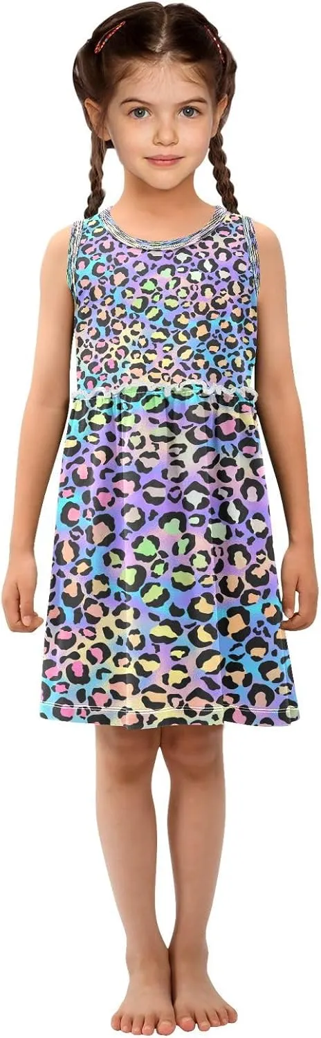 Plaaee Girls Sleeveless Dress Cute Panda Bear Sundress for Casual Home Party Beach 2T