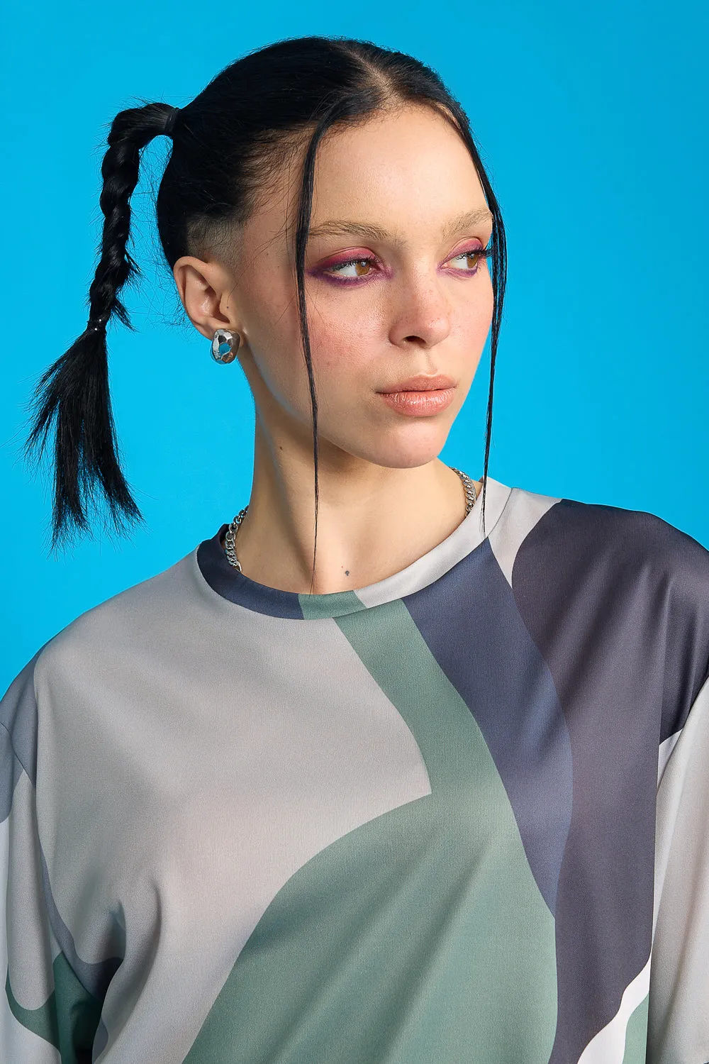 Printed Women's T-Shirt- Camo Abstract