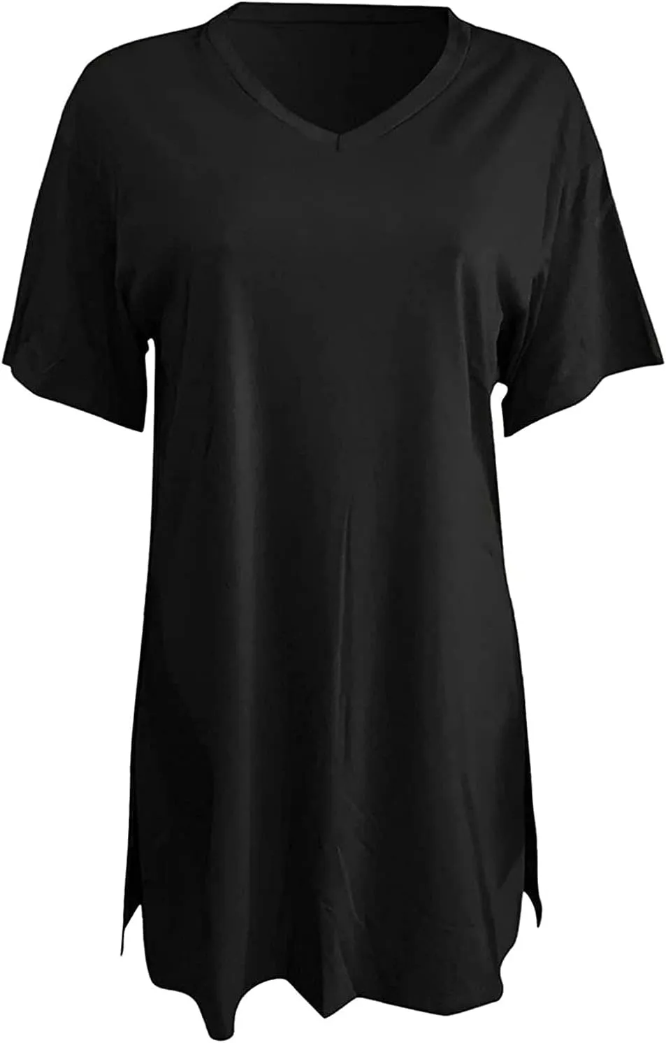 qfmqkpi Womens Casual 2 Piece Outfits V Neck Side Split Tops and Shorts Set Tracksuit
