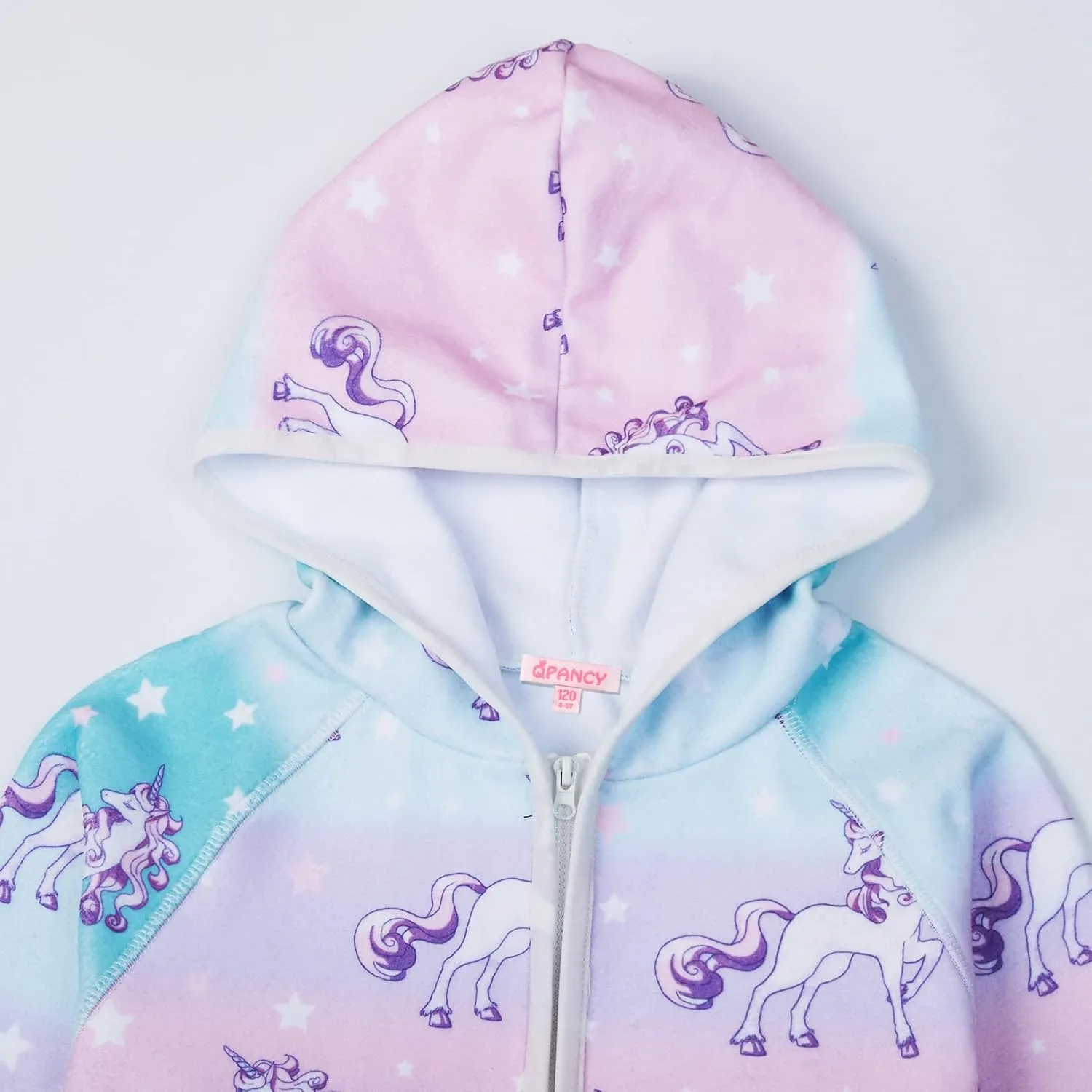 QPANCY Girls Fleece Jackets Zip Up Hoodie Kids Fall Winter Warm Sweatshirts Clothes with Pockets