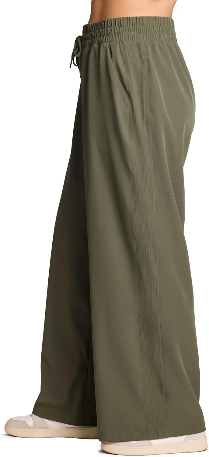 RBX Active Women's Plus Size Wide Leg Pant, Lightweight Relaxed Fit Quick Dry Weekend Pant with Pockets